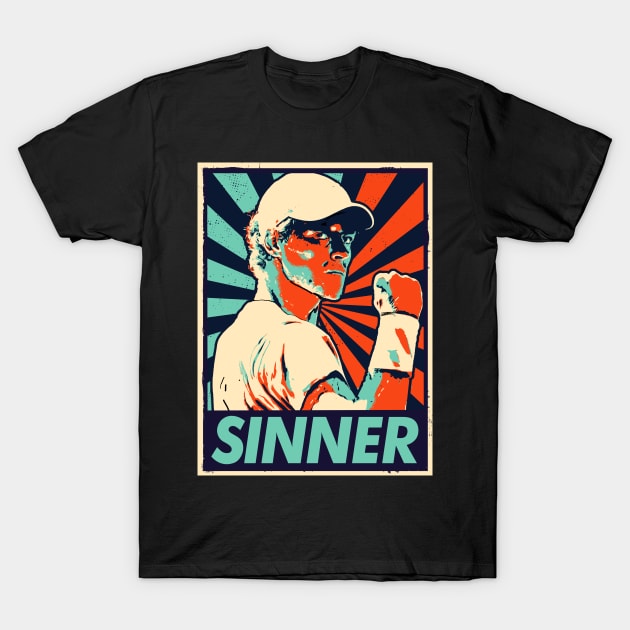 Jannik Sinner Retro T-Shirt by SmithyJ88